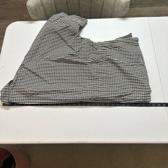 Talbots Woman 3X Gingham Check Jacket Black White Belted Wrap Lightweight Plus - Picture 10 of 12